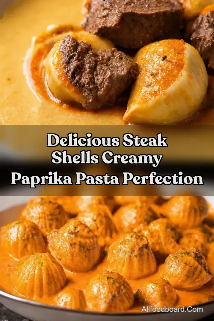 Delicious Steak Shells Creamy Paprika Pasta Perfection