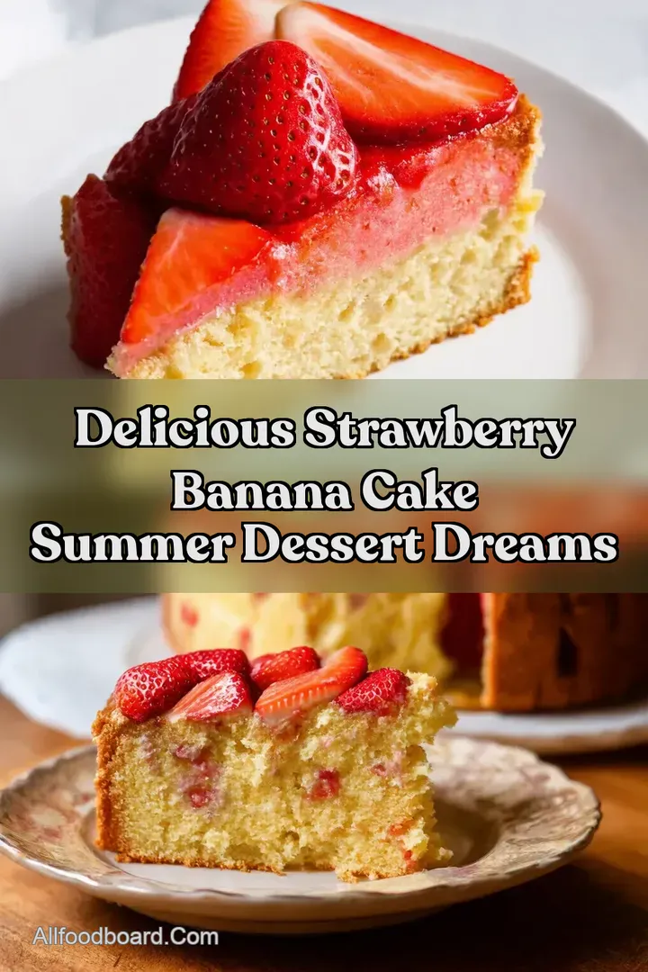 Delicious Strawberry Banana Cake Summer Dessert Dreams