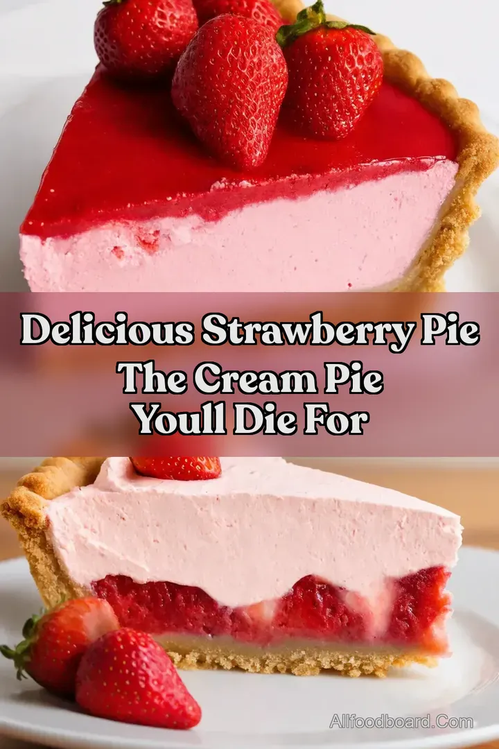 Delicious Strawberry Pie The Cream Pie Youll Die For