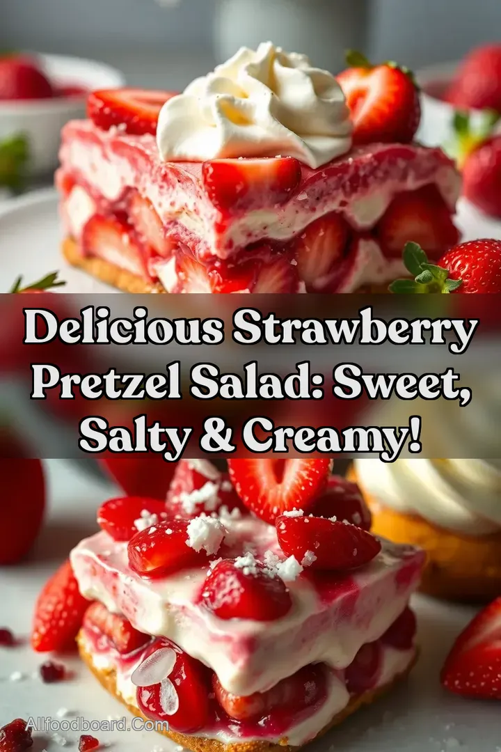 Delicious Strawberry Pretzel Salad: Sweet Salty & Creamy! : PIN FOR LATER Delicious Strawberry Pretzel Salad: Sweet Salty & Creamy!