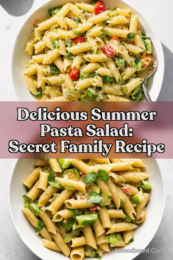 Delicious Summer Pasta Salad: Secret Family Recipe : PIN FOR LATER Delicious Summer Pasta Salad: Secret Family Recipe
