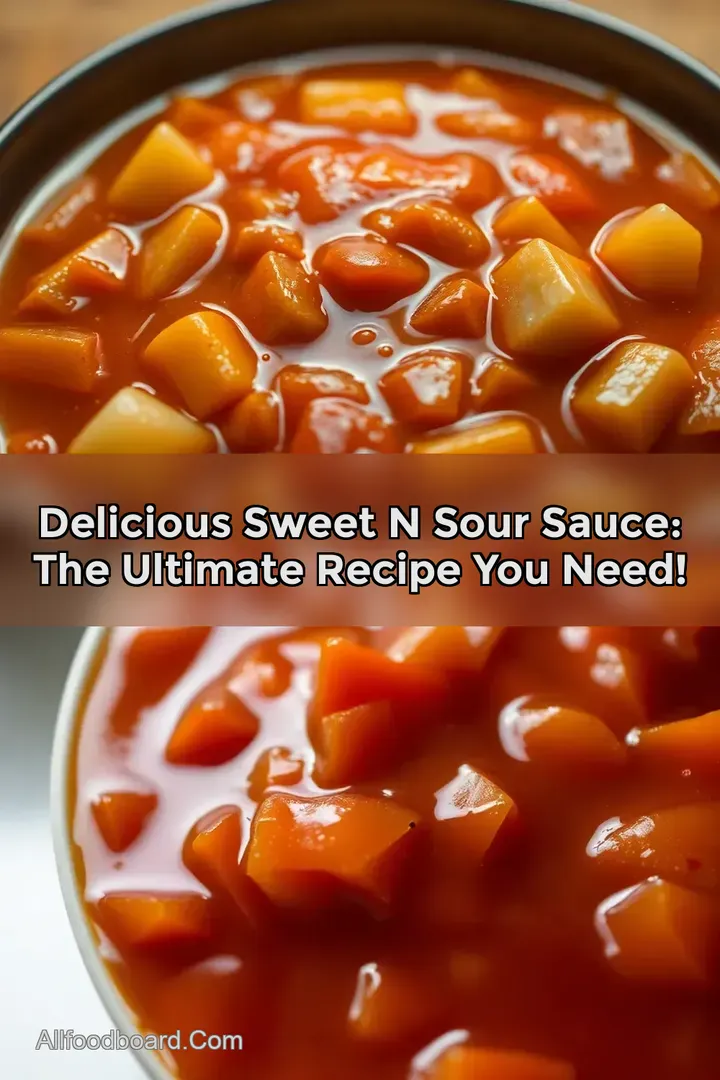 Delicious Sweet N Sour Sauce: The Ultimate Recipe You Need! : PIN FOR LATER Delicious Sweet N Sour Sauce: The Ultimate Recipe You Need!