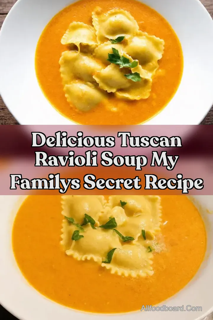 Delicious Tuscan Ravioli Soup My Familys Secret Recipe : PIN FOR LATER Delicious Tuscan Ravioli Soup My Familys Secret Recipe