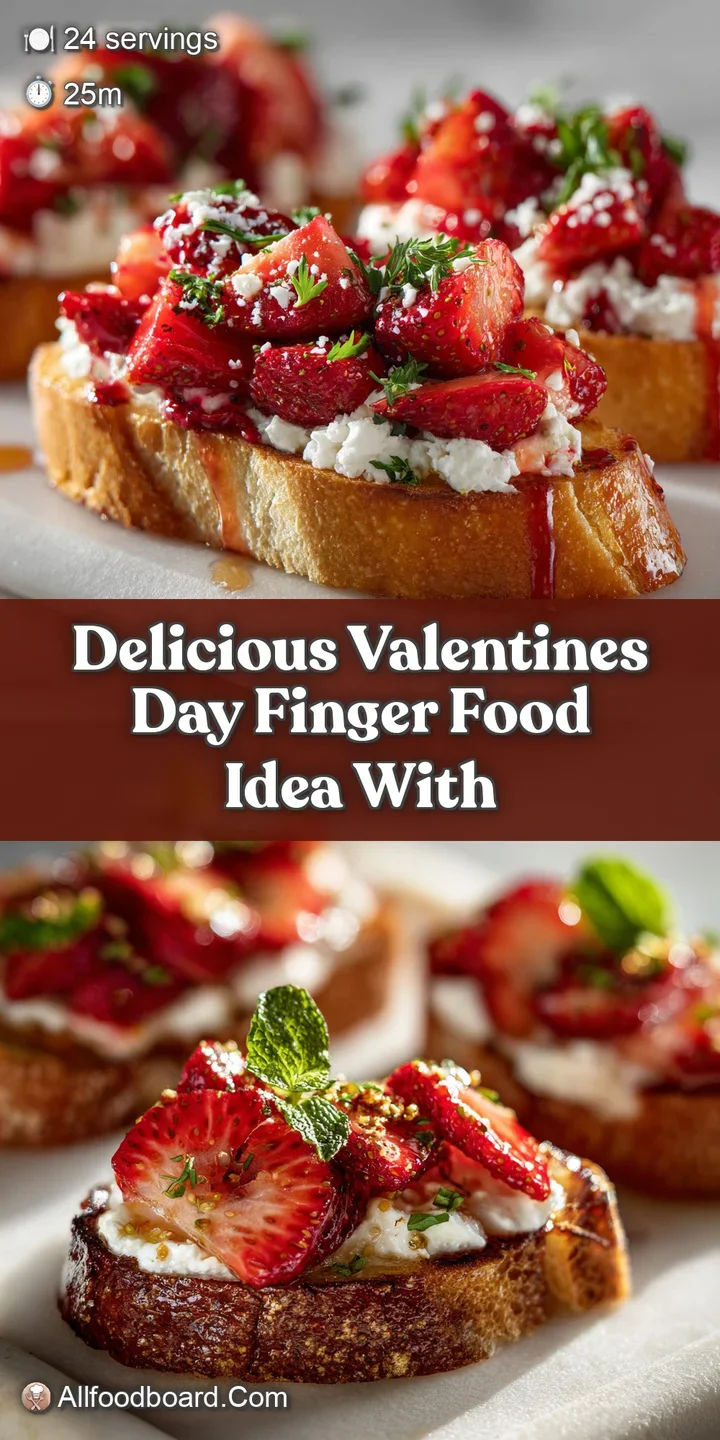 Close-up of juicy red strawberry atop creamy white goat cheese, a balsamic drizzle, creating an irresistible sweet and sav...