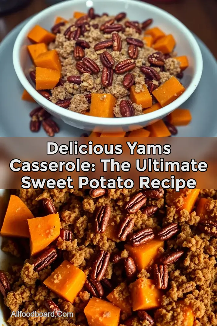 Delicious Yams Casserole: The Ultimate Sweet Potato Recipe : PIN FOR LATER Delicious Yams Casserole: The Ultimate Sweet Potato Recipe