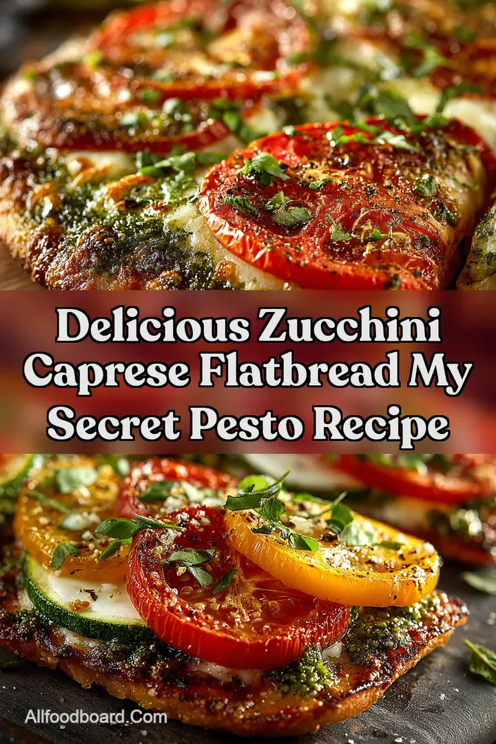Delicious Zucchini Caprese Flatbread My Secret Pesto Recipe