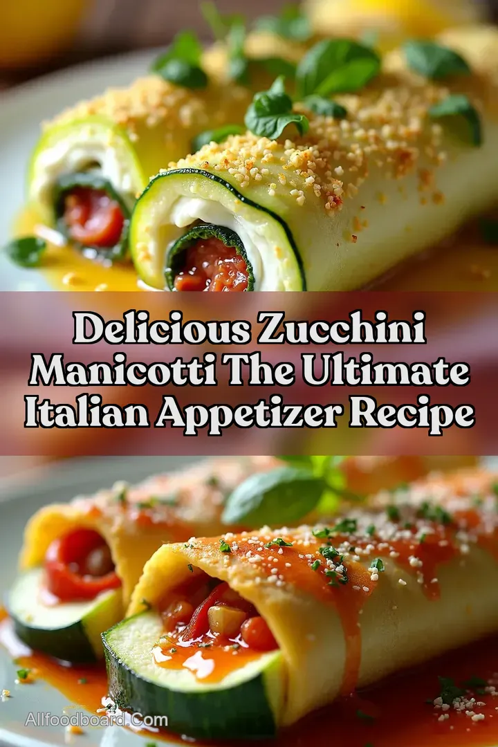 Delicious Zucchini Manicotti The Ultimate Italian Appetizer Recipe