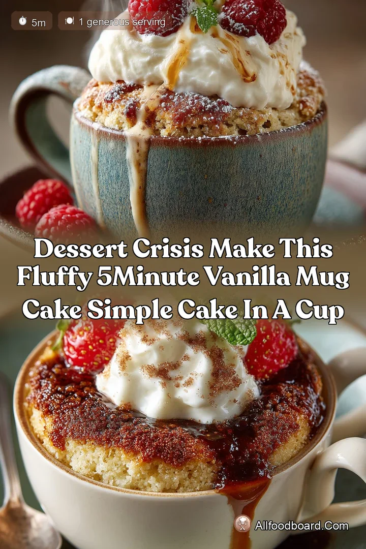 Dessert Crisis Make this Fluffy 5Minute Vanilla Mug Cake Simple Cake In A Cup