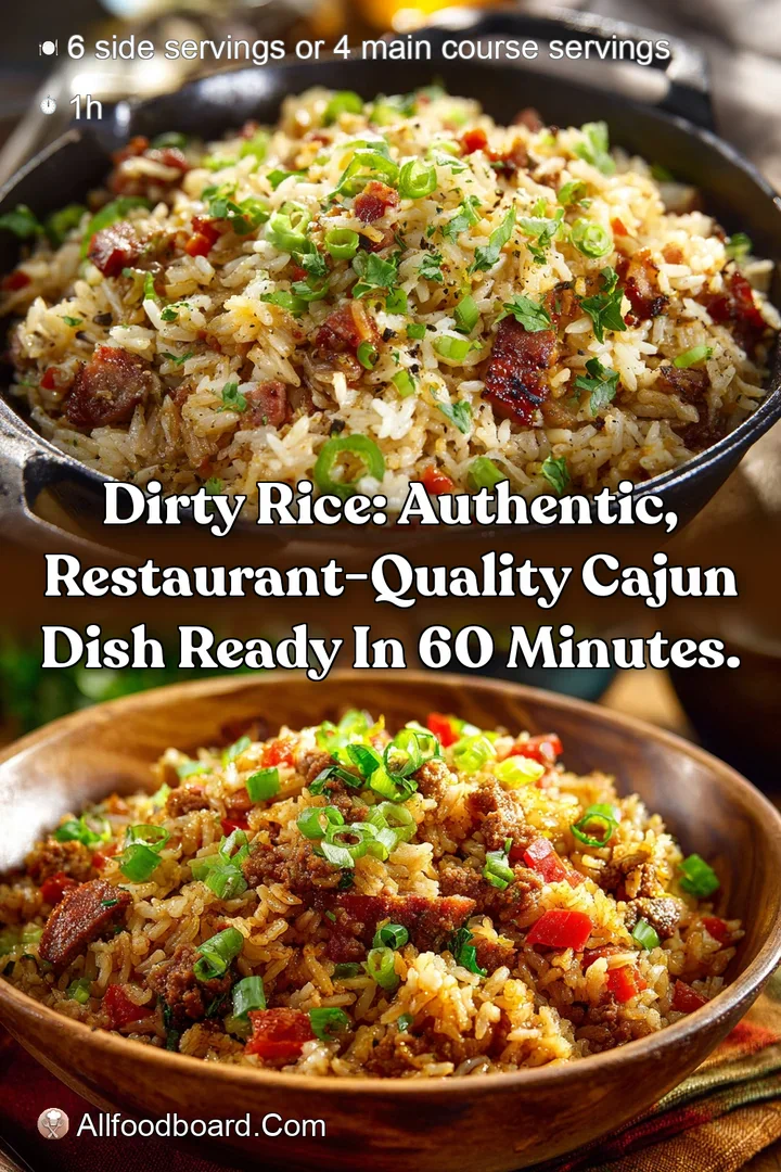 Dirty Rice: Authentic Restaurant-Quality Cajun Dish Ready in 60 Minutes.