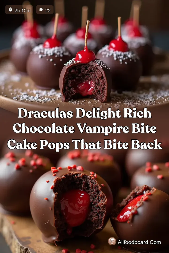 Draculas Delight Rich Chocolate Vampire Bite Cake Pops That Bite Back : PIN FOR LATER Draculas Delight Rich Chocolate Vampire Bite Cake Pops That Bite Back