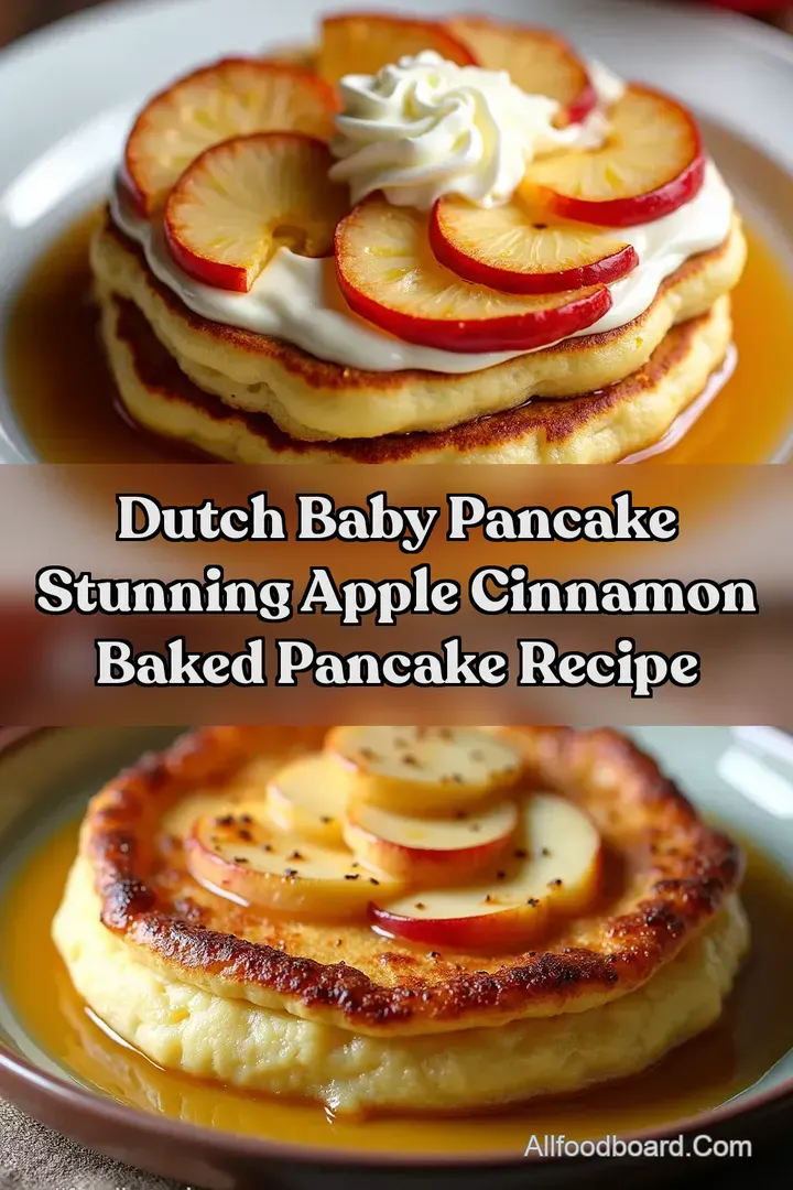Dutch Baby Pancake Stunning Apple Cinnamon Baked Pancake Recipe : PIN FOR LATER Dutch Baby Pancake Stunning Apple Cinnamon Baked Pancake Recipe