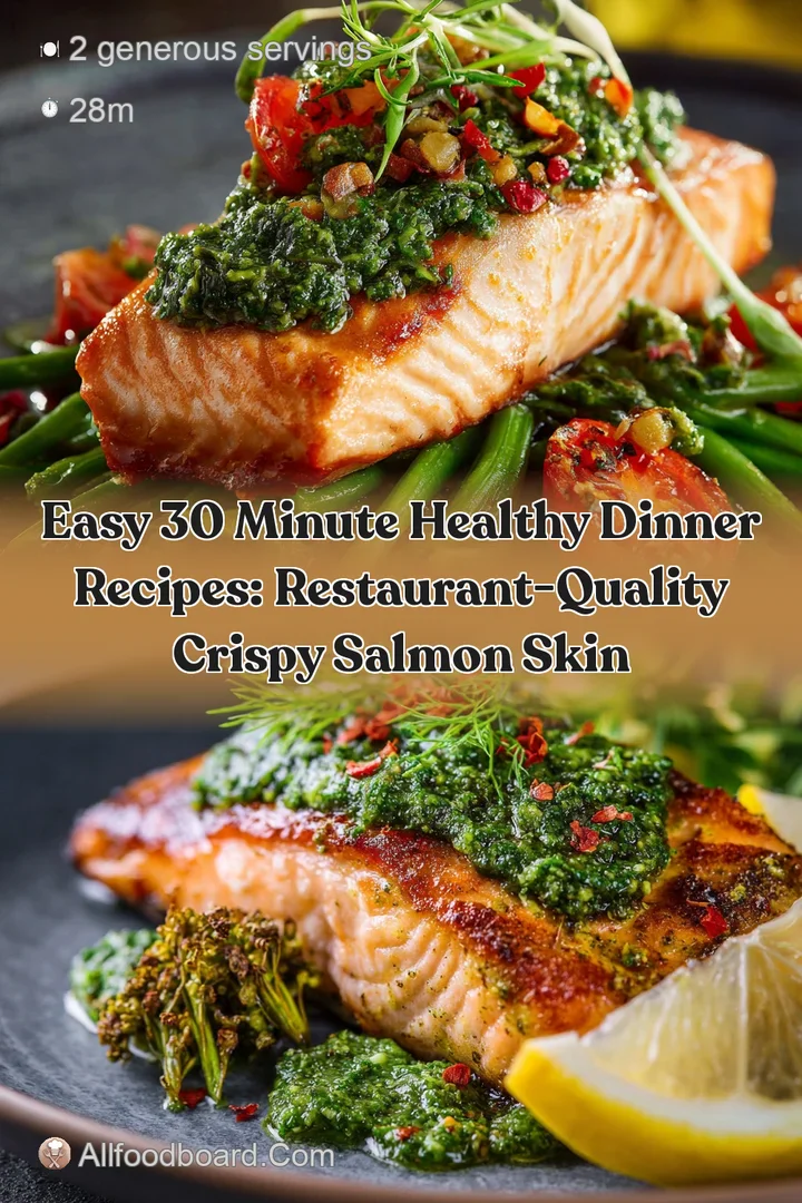 Easy 30 Minute Healthy Dinner Recipes: Restaurant-Quality Crispy Salmon Skin