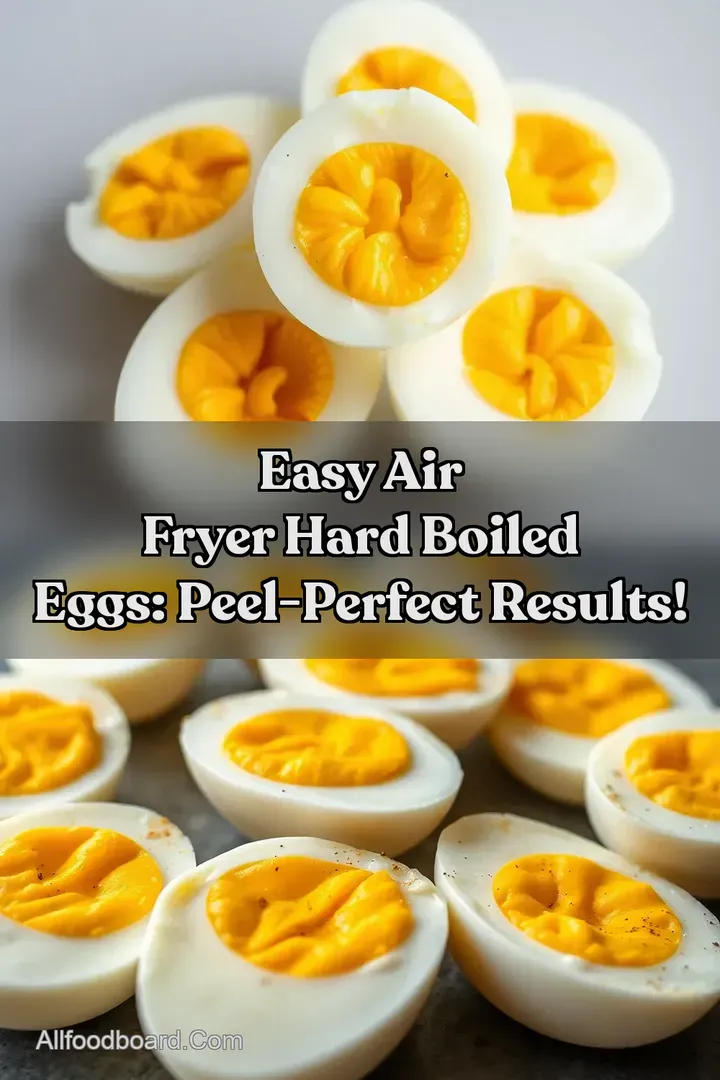 Easy Air Fryer Hard Boiled Eggs: Peel-Perfect Results! : PIN FOR LATER Easy Air Fryer Hard Boiled Eggs: Peel-Perfect Results!