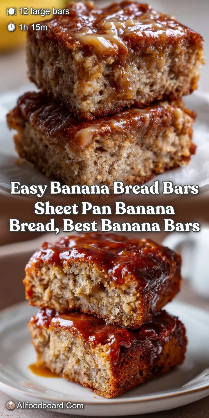 Easy Banana Bread Bars Sheet Pan Banana Bread Best Banana Bars