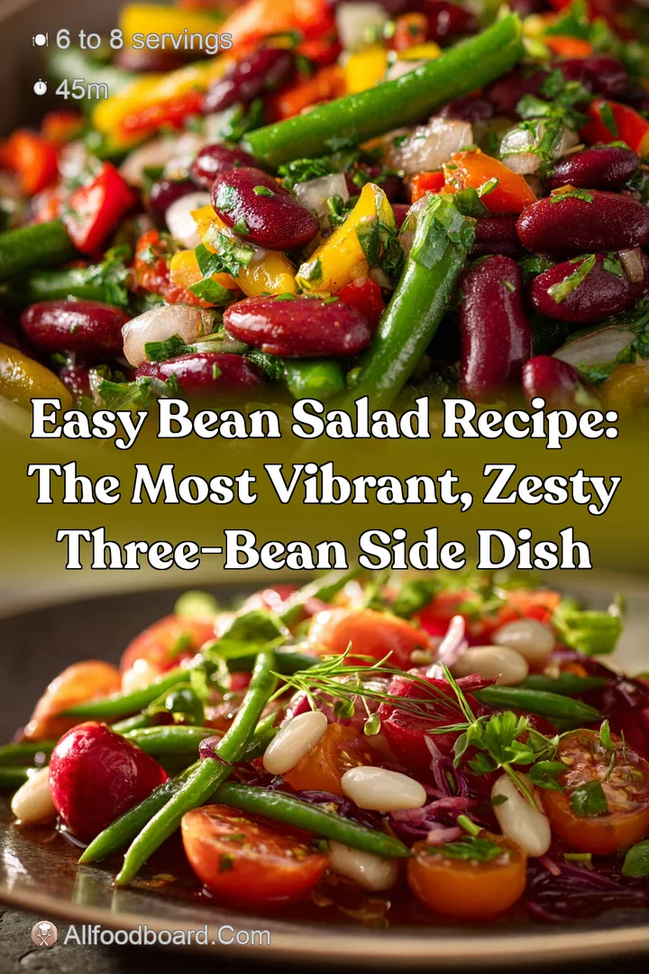 Easy Bean Salad Recipe: The Most Vibrant Zesty Three-Bean Side Dish