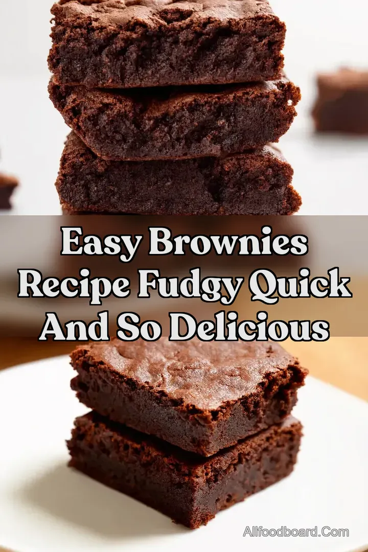 Easy Brownies Recipe Fudgy Quick and SO Delicious : PIN FOR LATER Easy Brownies Recipe Fudgy Quick and SO Delicious