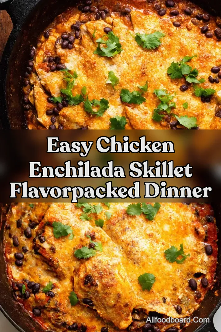 Easy Chicken Enchilada Skillet FlavorPacked Dinner : PIN FOR LATER Easy Chicken Enchilada Skillet FlavorPacked Dinner