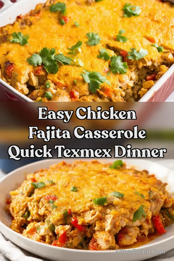Easy Chicken Fajita Casserole Quick TexMex Dinner