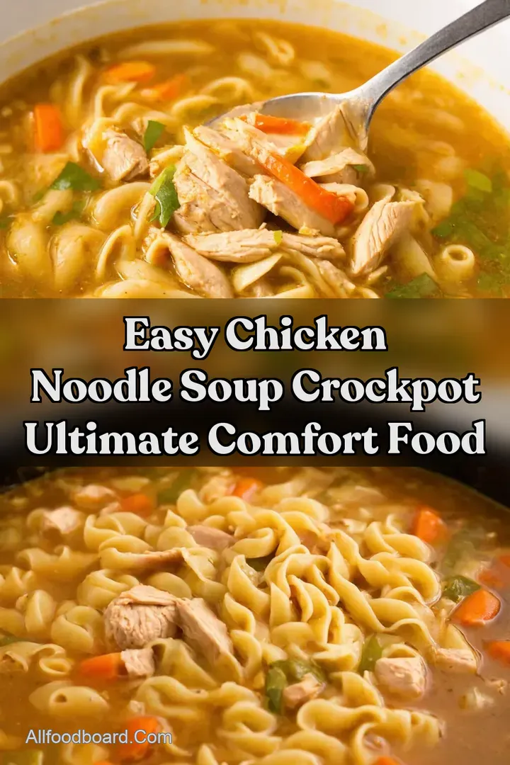 Easy Chicken Noodle Soup Crockpot Ultimate Comfort Food : PIN FOR LATER Easy Chicken Noodle Soup Crockpot Ultimate Comfort Food
