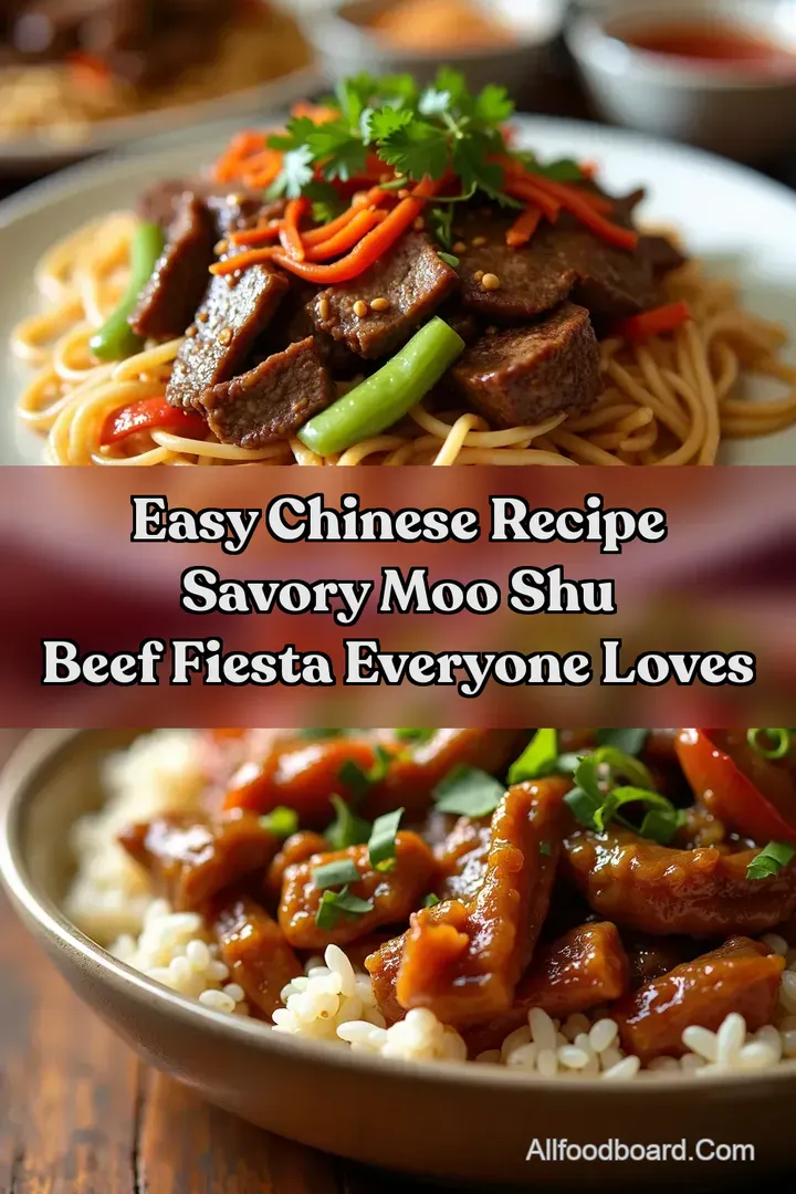 Easy Chinese Recipe Savory Moo Shu Beef Fiesta Everyone Loves