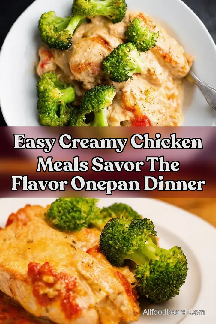 Easy Creamy Chicken Meals Savor the Flavor OnePan Dinner