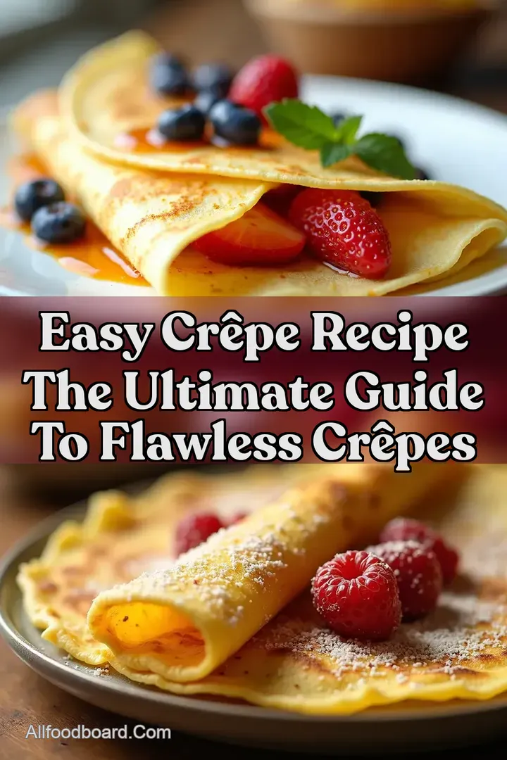 Easy Crêpe Recipe The Ultimate Guide to Flawless Crêpes