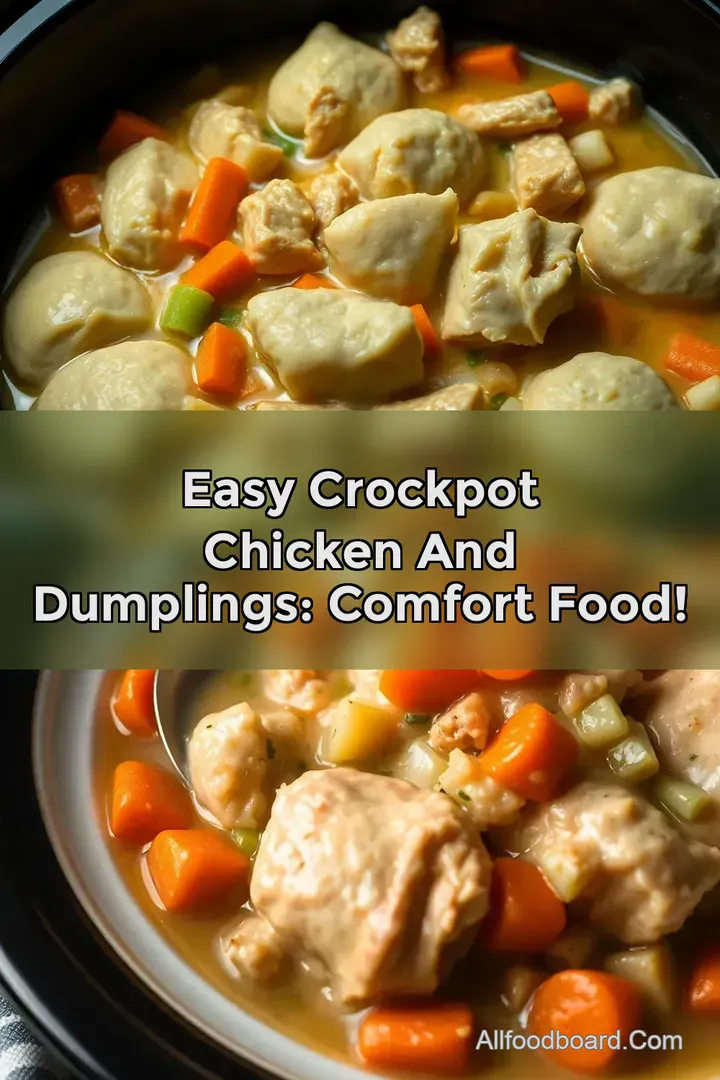 Easy Crockpot Chicken and Dumplings: Comfort Food!