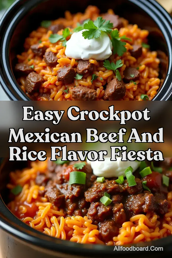 Easy Crockpot Mexican Beef and Rice Flavor Fiesta