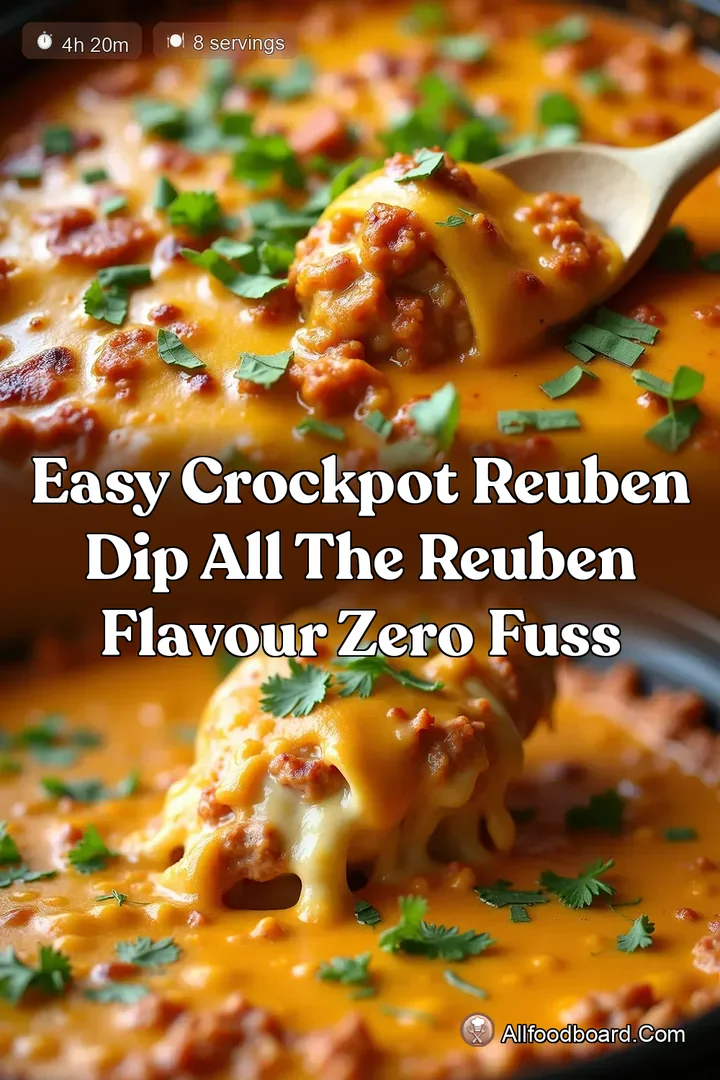 Easy Crockpot Reuben Dip All the Reuben Flavour Zero Fuss : PIN FOR LATER Easy Crockpot Reuben Dip All the Reuben Flavour Zero Fuss