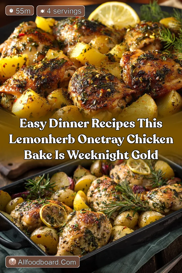Easy Dinner Recipes This LemonHerb OneTray Chicken Bake is Weeknight Gold