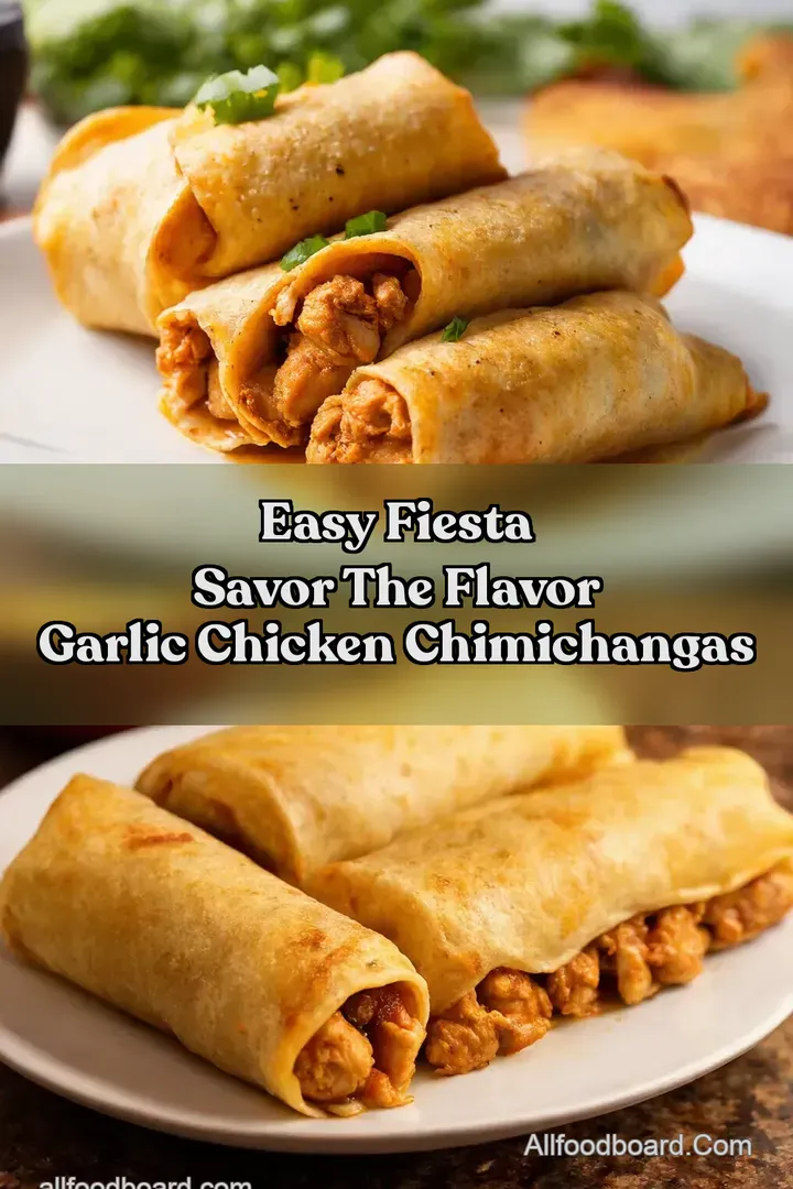 Easy Fiesta Savor the Flavor Garlic Chicken Chimichangas