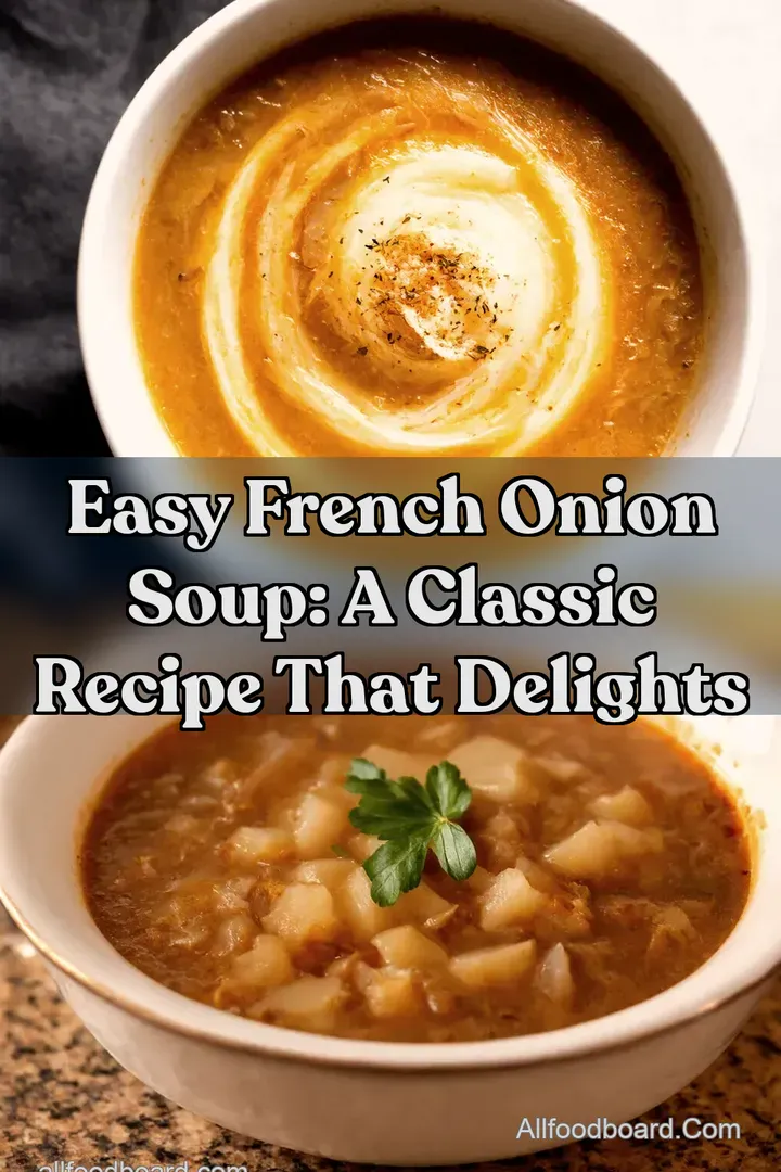 Easy French Onion Soup: A Classic Recipe that Delights : PIN FOR LATER Easy French Onion Soup: A Classic Recipe that Delights