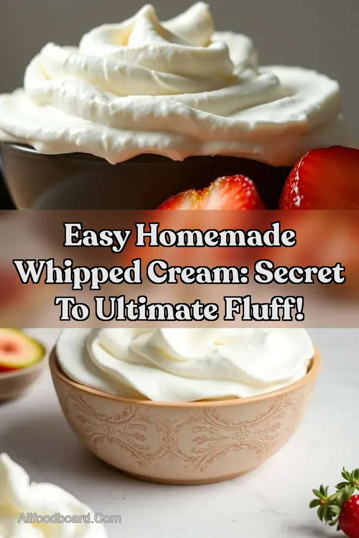 Easy Homemade Whipped Cream: Secret to Ultimate Fluff!