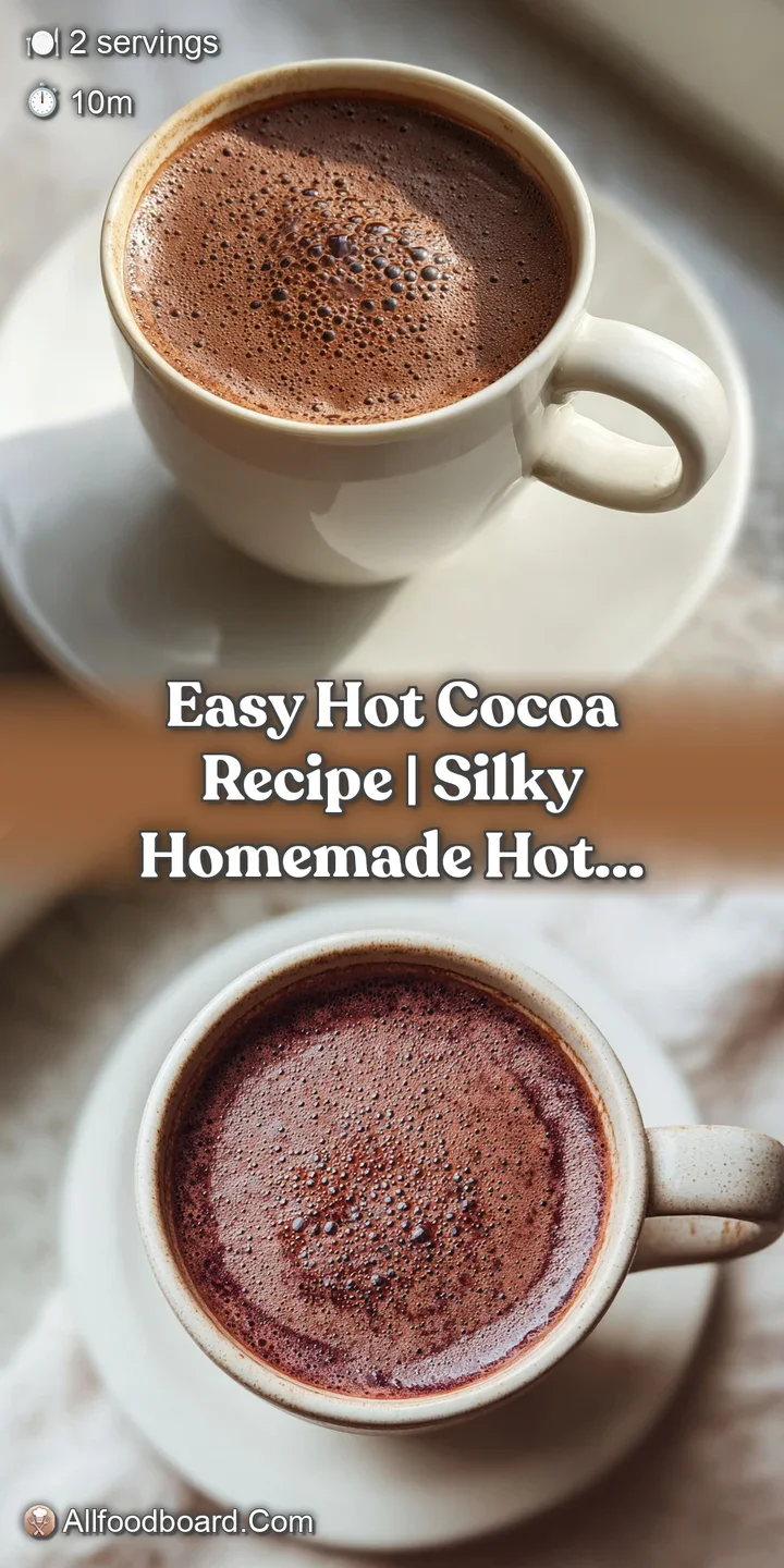 Close-up of velvety hot cocoa with melted marshmallows, showcasing its creamy texture and inviting warmth. A comforting wi...