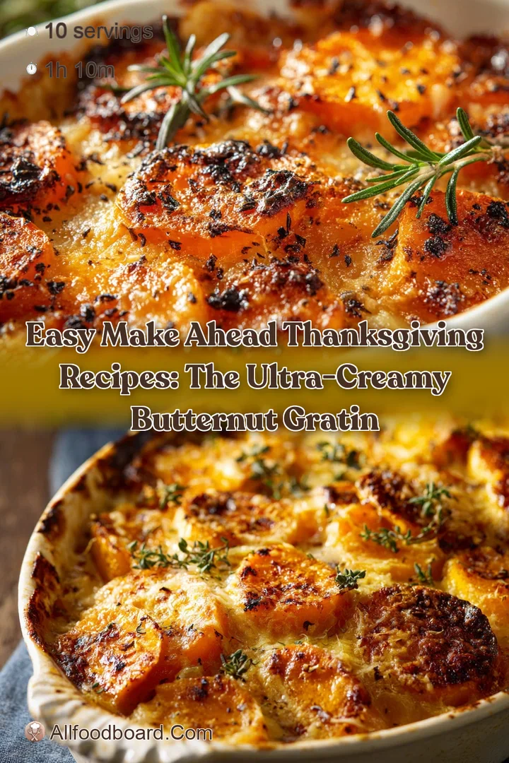Easy Make Ahead Thanksgiving Recipes: The Ultra-Creamy Butternut Gratin