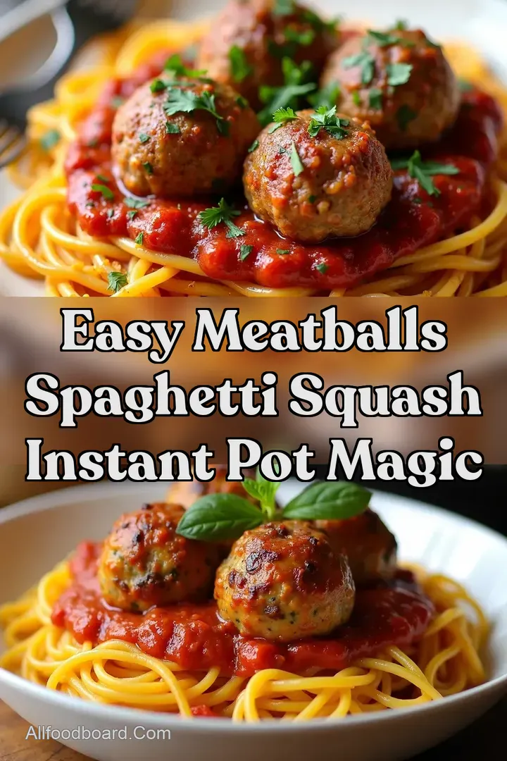 Easy Meatballs Spaghetti Squash Instant Pot Magic