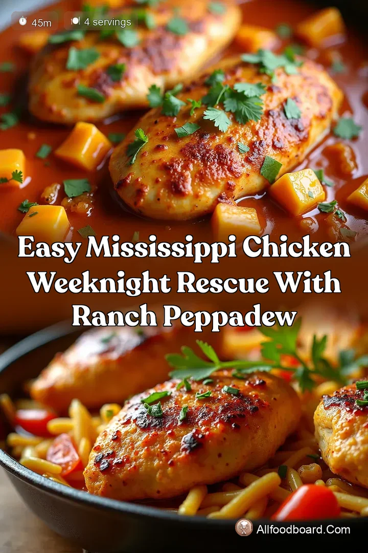Easy Mississippi Chicken Weeknight Rescue with Ranch Peppadew