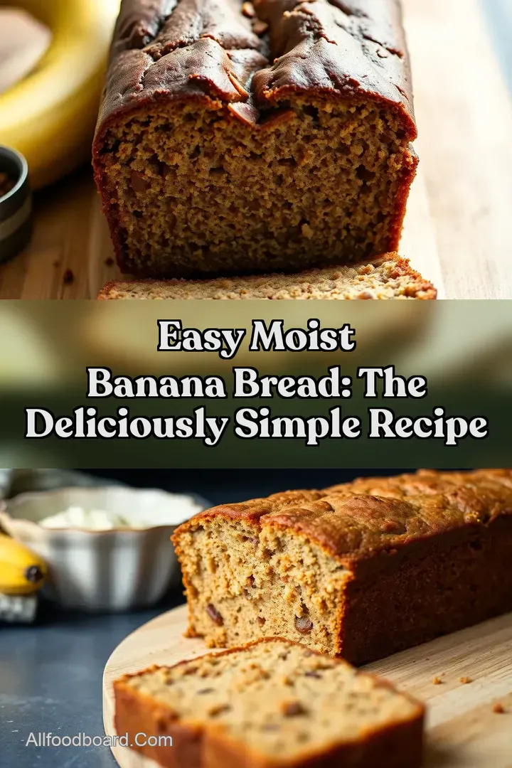 Easy Moist Banana Bread: The Deliciously Simple Recipe : PIN FOR LATER Easy Moist Banana Bread: The Deliciously Simple Recipe