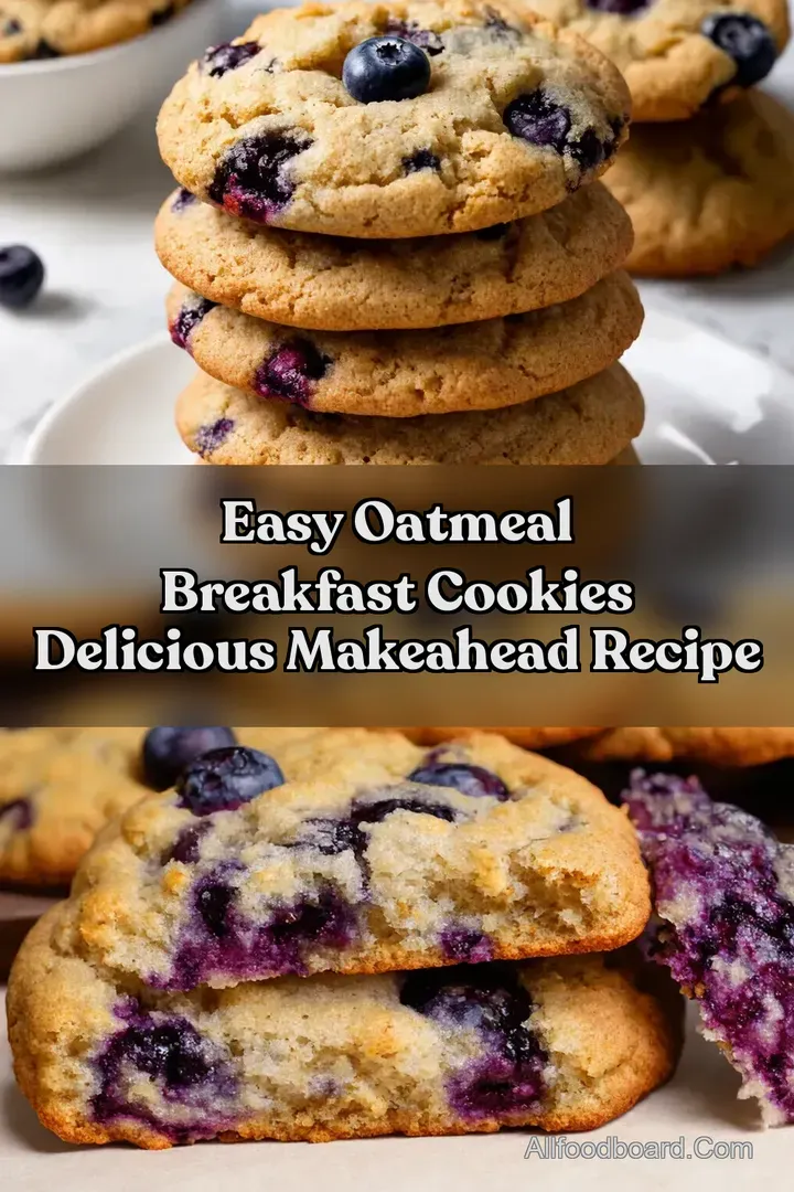 Easy Oatmeal Breakfast Cookies Delicious MakeAhead Recipe