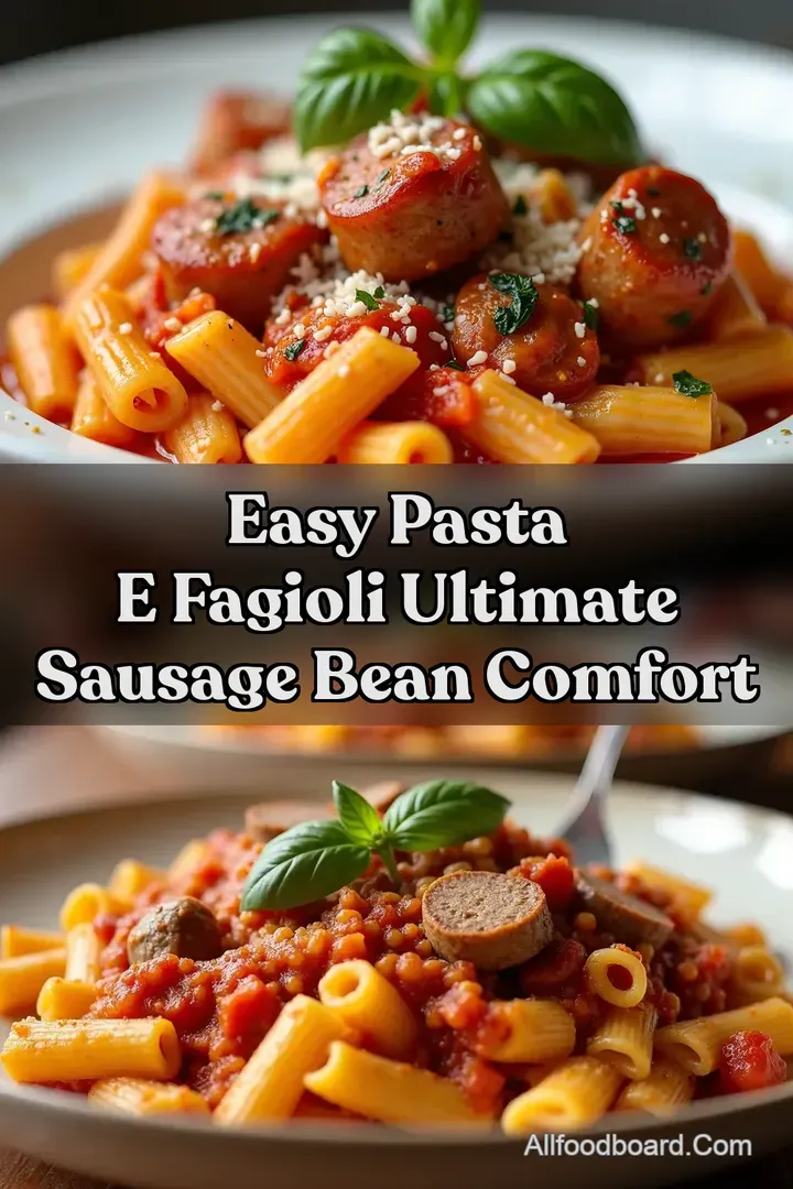 Easy Pasta e Fagioli Ultimate Sausage Bean Comfort