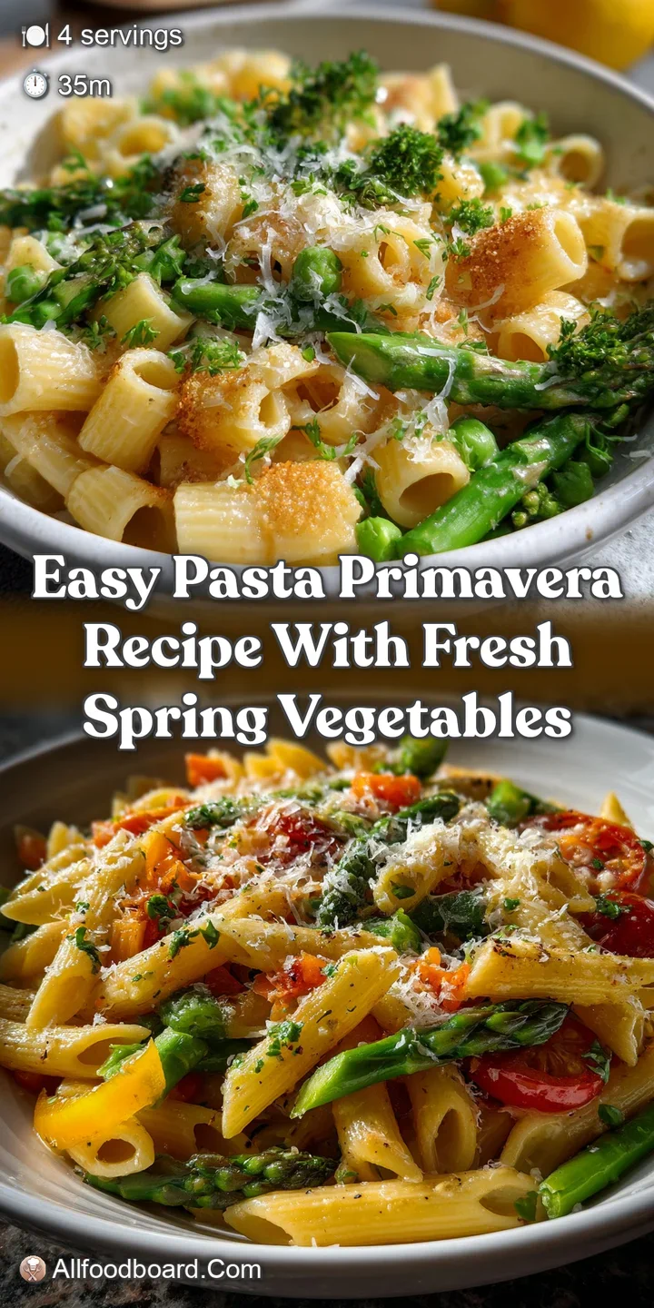 Easy Pasta Primavera Recipe with Fresh Spring Vegetables