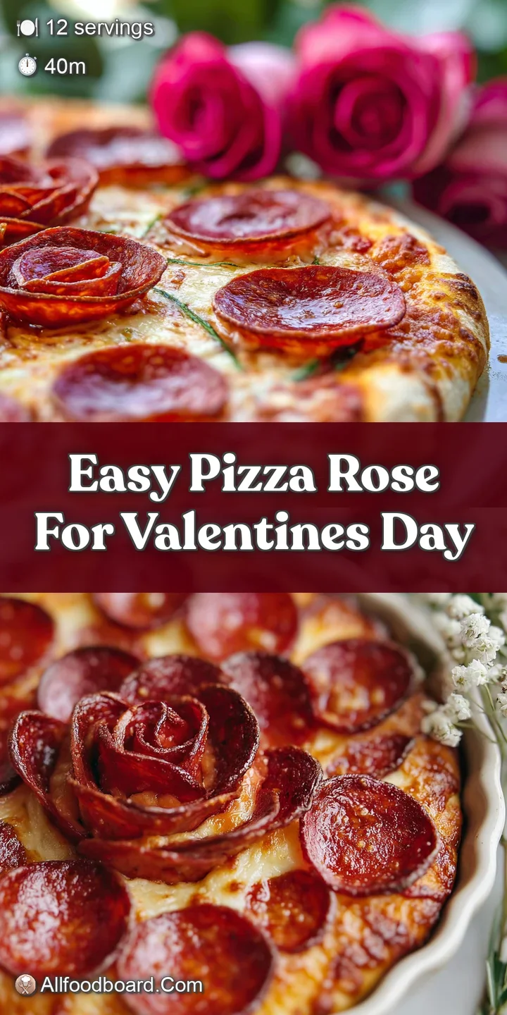 Close-up of pizza rose revealing layers of dough, tomato sauce, melted mozzarella, and vibrant, spicy pepperoni.