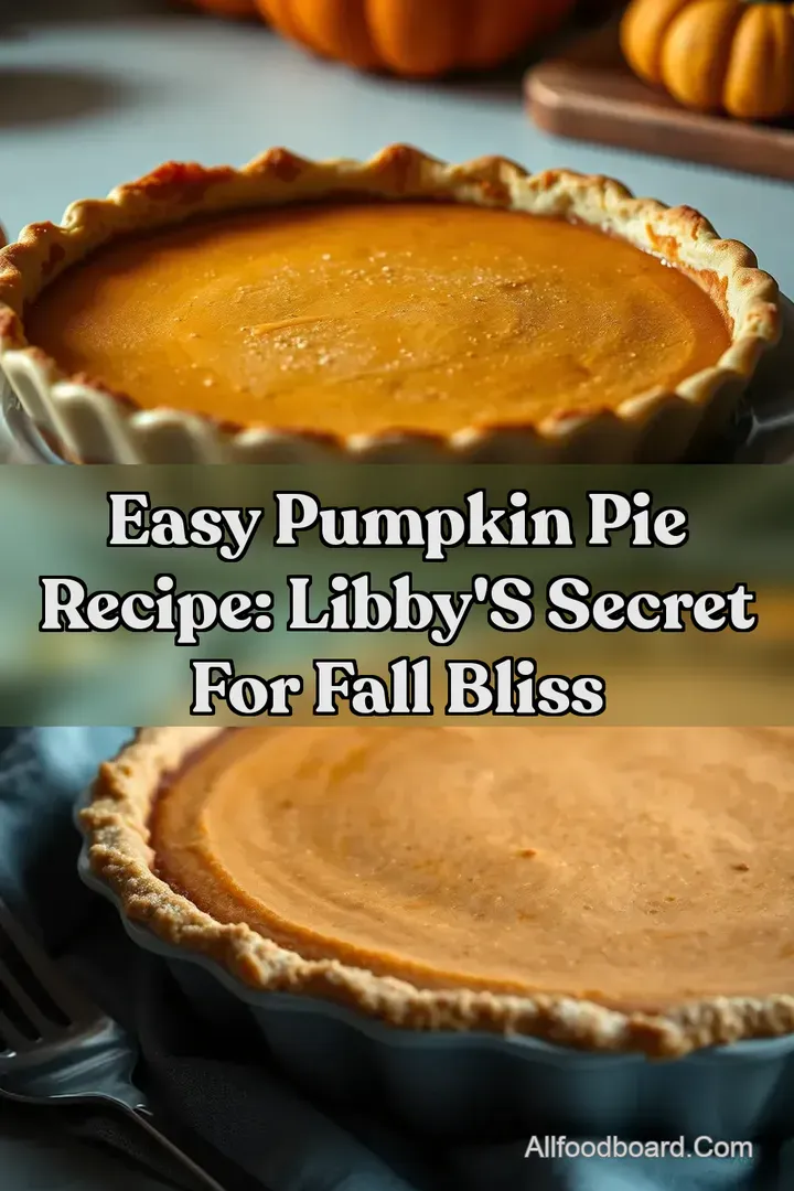 Easy Pumpkin Pie Recipe: Libby&#039 s Secret for Fall Bliss