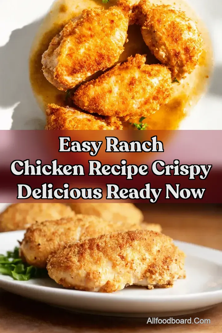 Easy Ranch Chicken Recipe Crispy Delicious Ready Now : PIN FOR LATER Easy Ranch Chicken Recipe Crispy Delicious Ready Now