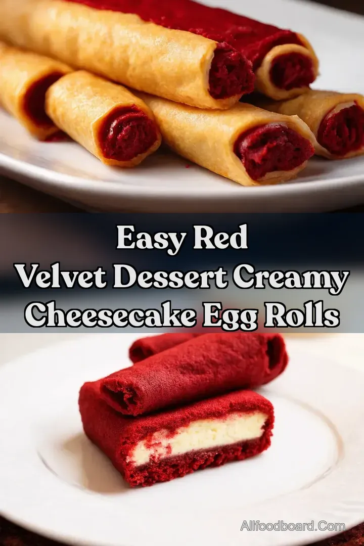 Easy Red Velvet Dessert Creamy Cheesecake Egg Rolls