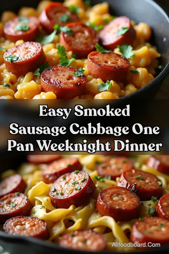 Easy Smoked Sausage Cabbage One Pan Weeknight Dinner
