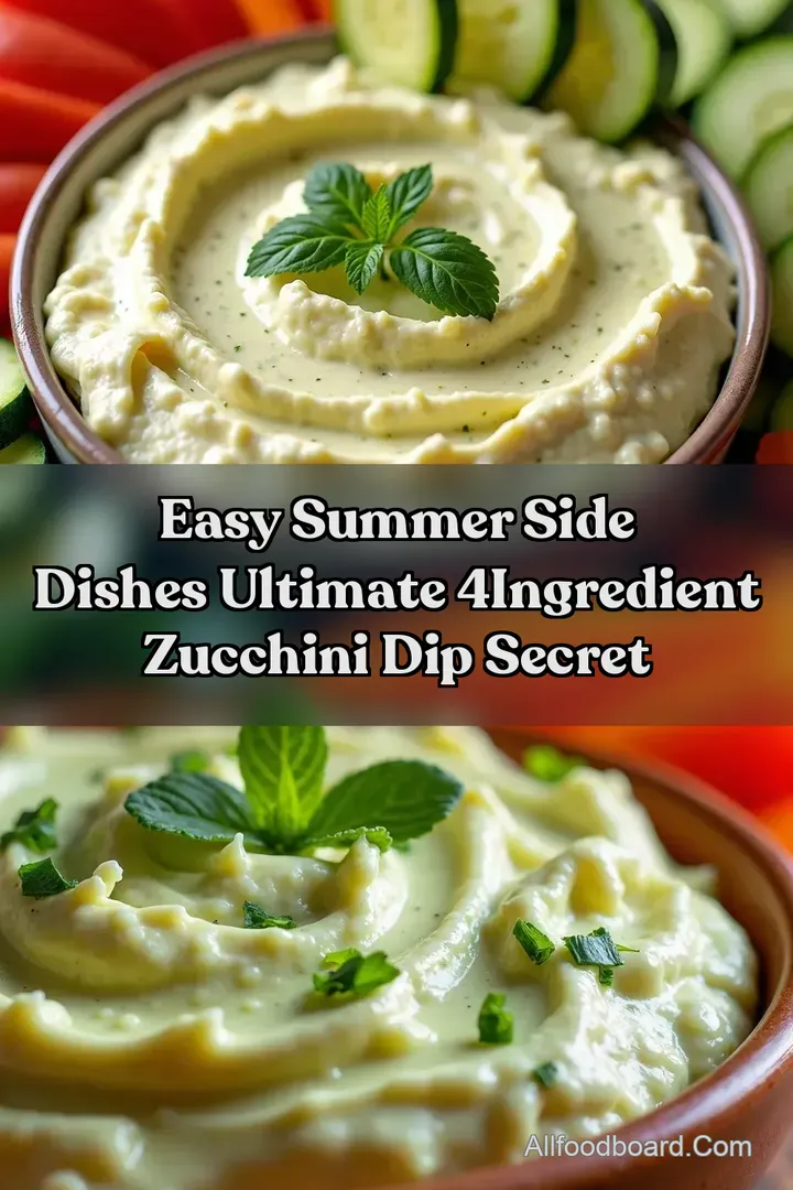 Easy Summer Side Dishes Ultimate 4Ingredient Zucchini Dip Secret