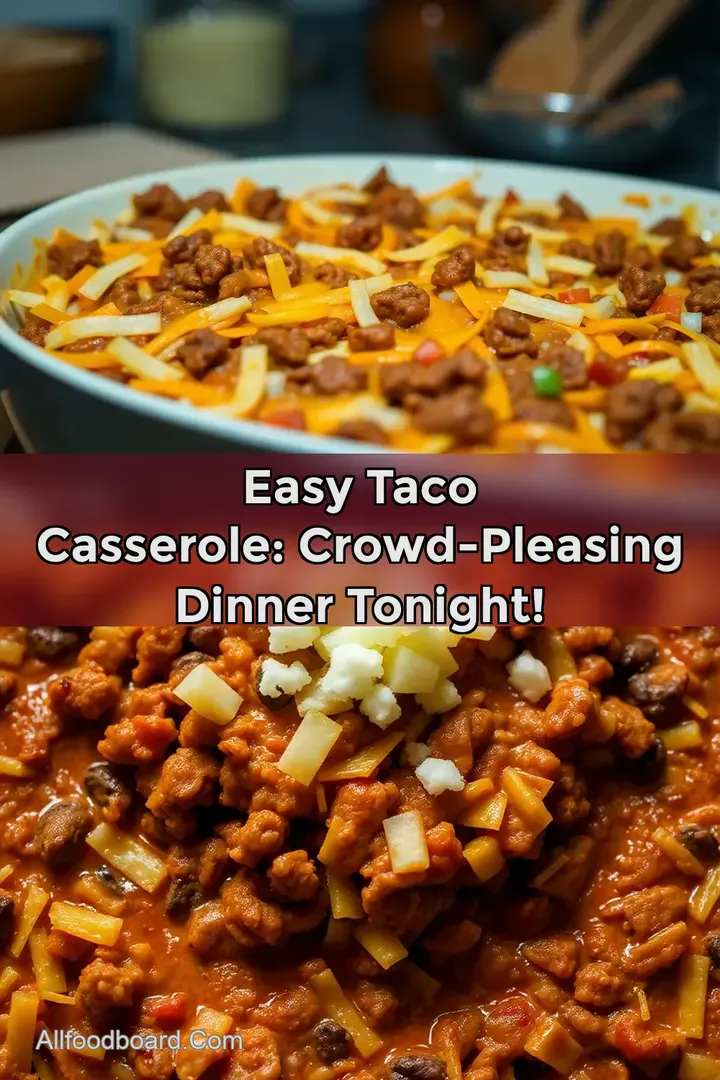 Easy Taco Casserole: Crowd-Pleasing Dinner Tonight! : PIN FOR LATER Easy Taco Casserole: Crowd-Pleasing Dinner Tonight!