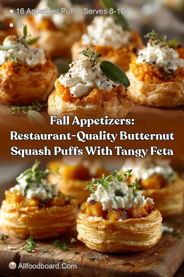 Fall Appetizers: Restaurant-Quality Butternut Squash Puffs with Tangy Feta