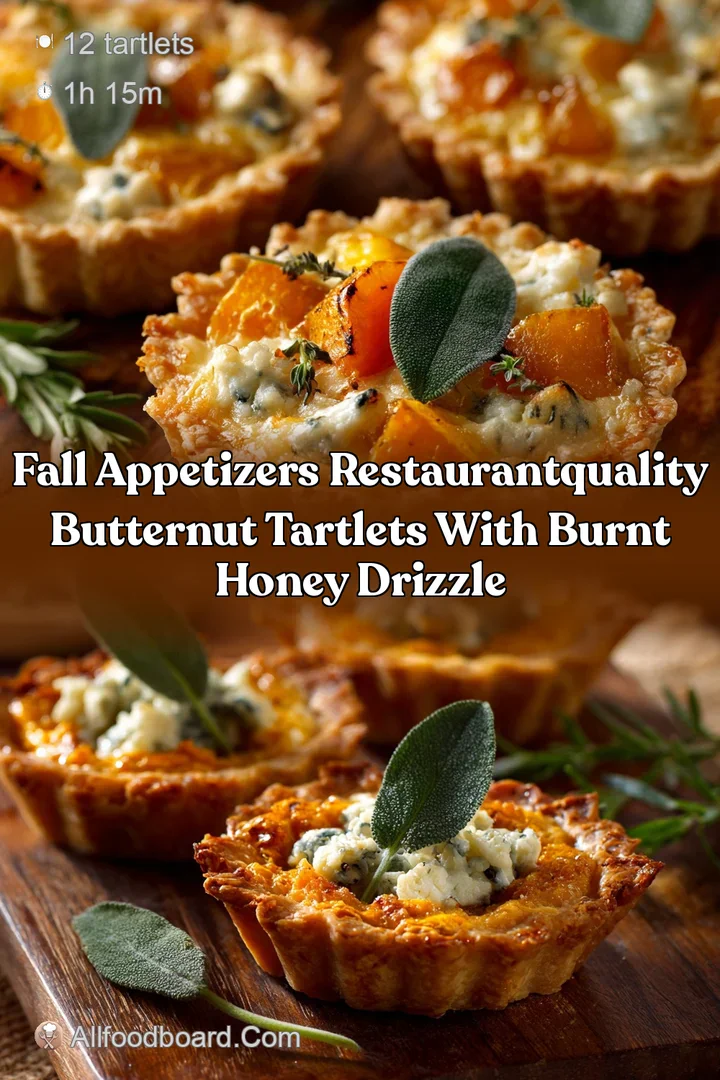 Fall Appetizers RestaurantQuality Butternut Tartlets with Burnt Honey Drizzle